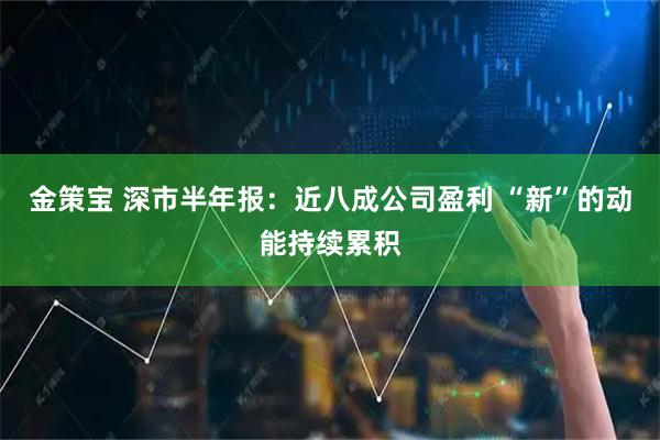 金策宝 深市半年报：近八成公司盈利 “新”的动能持续累积