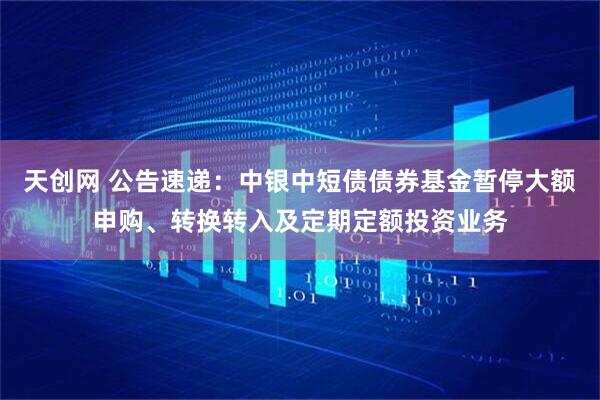 天创网 公告速递：中银中短债债券基金暂停大额申购、转换转入及定期定额投资业务